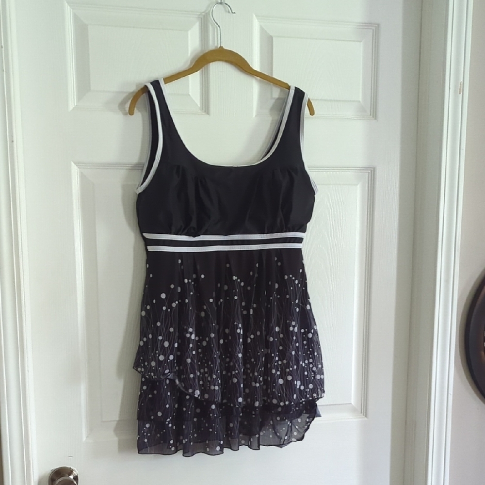 Black Babydoll Swim Top